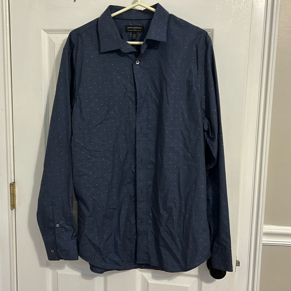 Banana Republic Slim Fit Navy button down